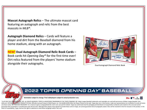2022 Topps Opening Day Baseball Hobby