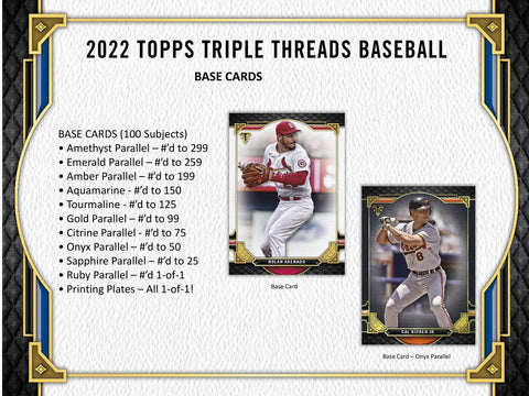 2022 Topps Triple Threads Baseball Hobby