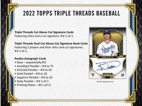 2022 Topps Triple Threads Baseball Hobby