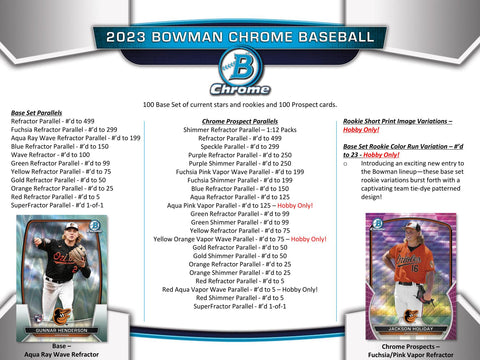 2023 Bowman Chrome Baseball Hobby