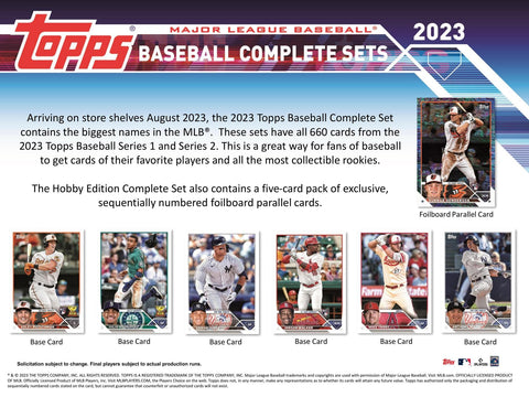 2023 Topps Factory Set Baseball Hobby (Box) Case (12 Sets)