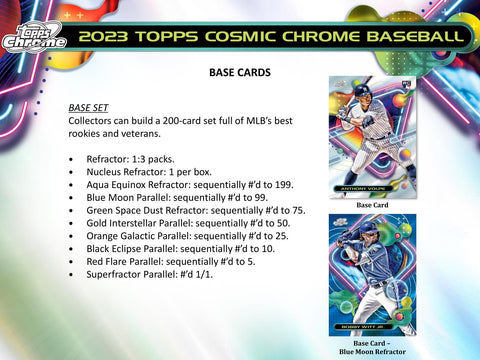 2023 Topps Cosmic Chrome Baseball Hobby