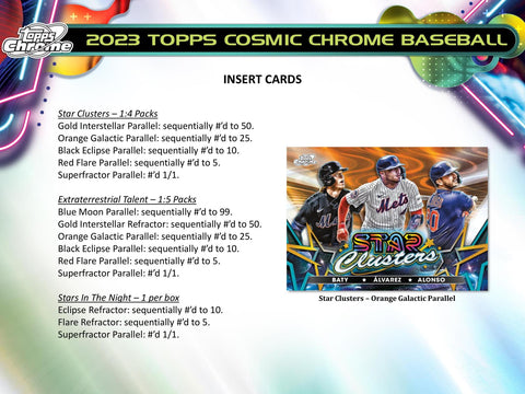 2023 Topps Cosmic Chrome Baseball Hobby