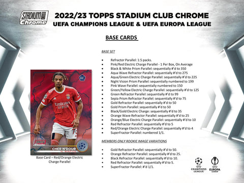 2022/23 Topps Stadium Club Chrome UEFA Club Competitions Soccer Hobby