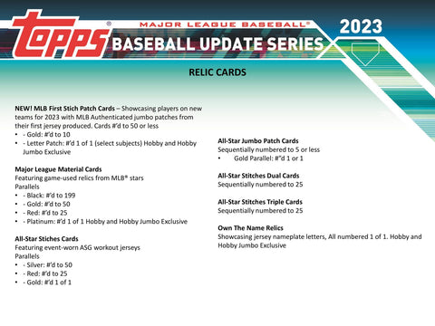 2023 Topps Update Series Baseball Hobby