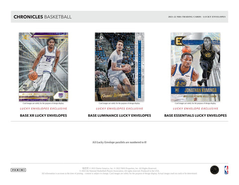 2021/22 Panini Chronicles Basketball Lucky Envelopes 10-Pack