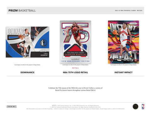 2021/22 Panini Prizm Basketball Hanger 16-Pack