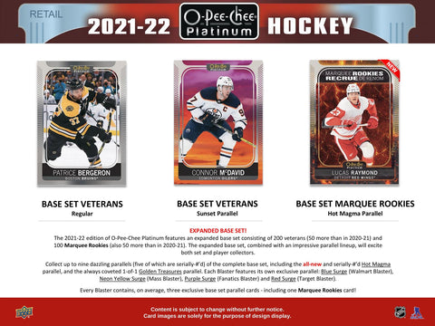 2021/22 Upper Deck O-Pee-Chee Platinum Hockey 6-Pack Blaster