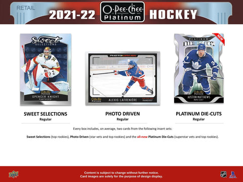 2021/22 Upper Deck O-Pee-Chee Platinum Hockey 6-Pack Blaster