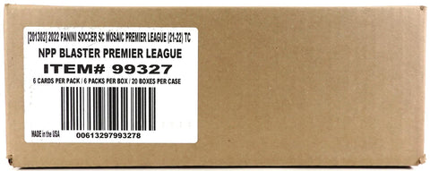 2021/22 Panini Mosaic EPL Premier League Soccer 6-Pack Blaster