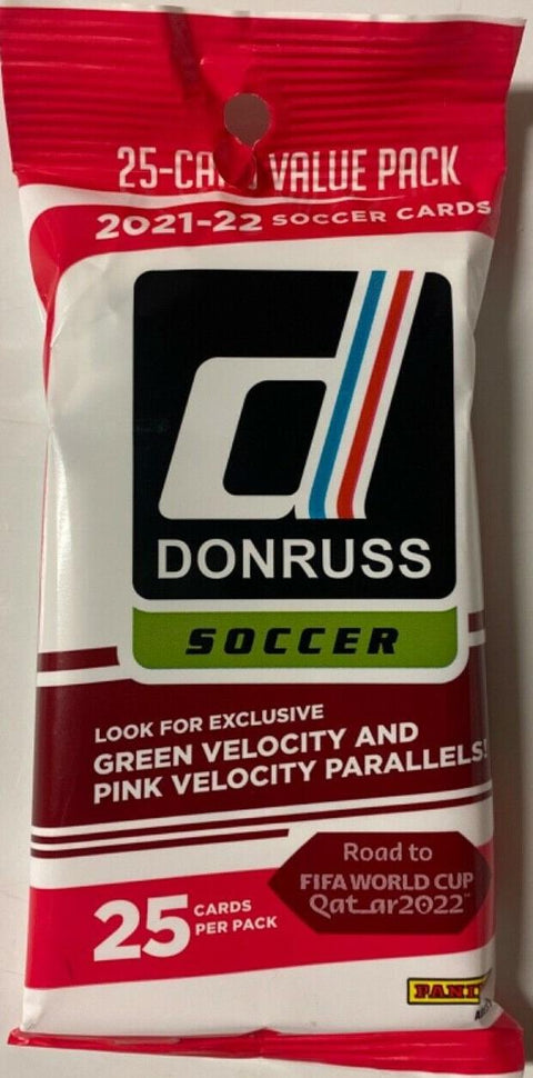 2021/22 Panini Donruss Soccer Jumbo Value 12-Pack (Green and Pink Velocity Parallels!)