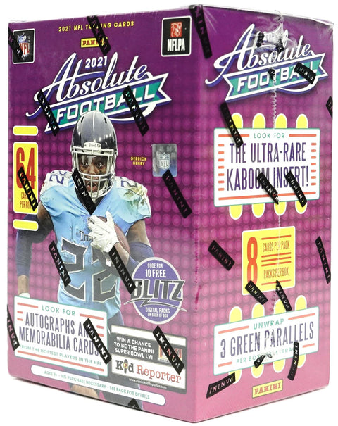 2021 Panini Absolute Football 8-Pack Blaster Box (Green Parallels!)