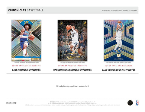 2022/23 Panini Chronicles Basketball Lucky Envelopes