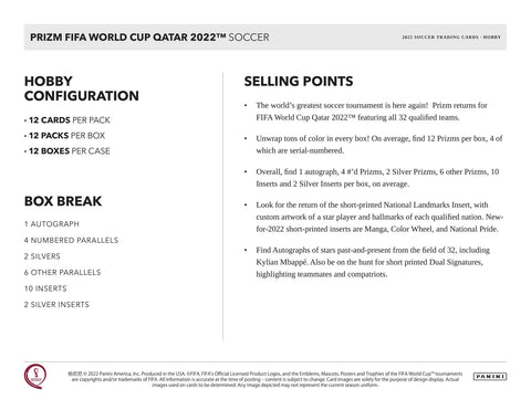 2022 Panini Prizm FIFA World Cup Soccer Hobby
