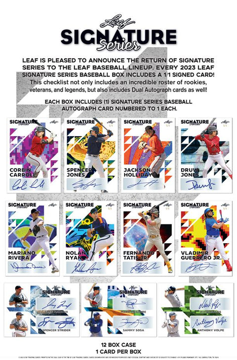 2023 Leaf Signature Series Baseball Hobby