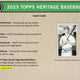 2023 Topps Heritage Baseball Hanger