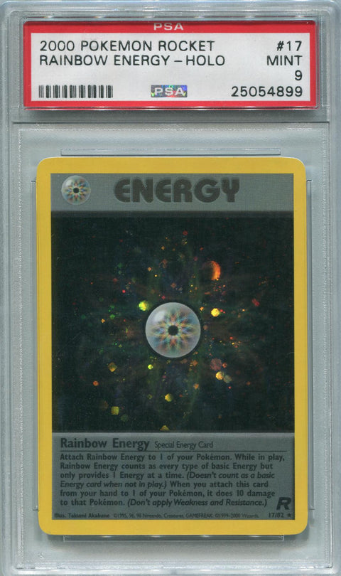 Pokemon Team Rocket Rainbow Energy 17/82 PSA 9