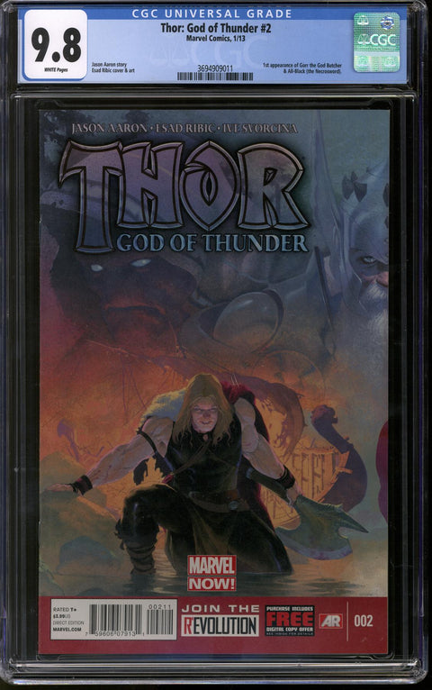 Thor: God of Thunder #2 CGC 9.8 (W) *3694909011*