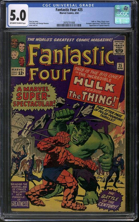 Fantastic Four #25 CGC 5.0 (OW-W) *3976751008*