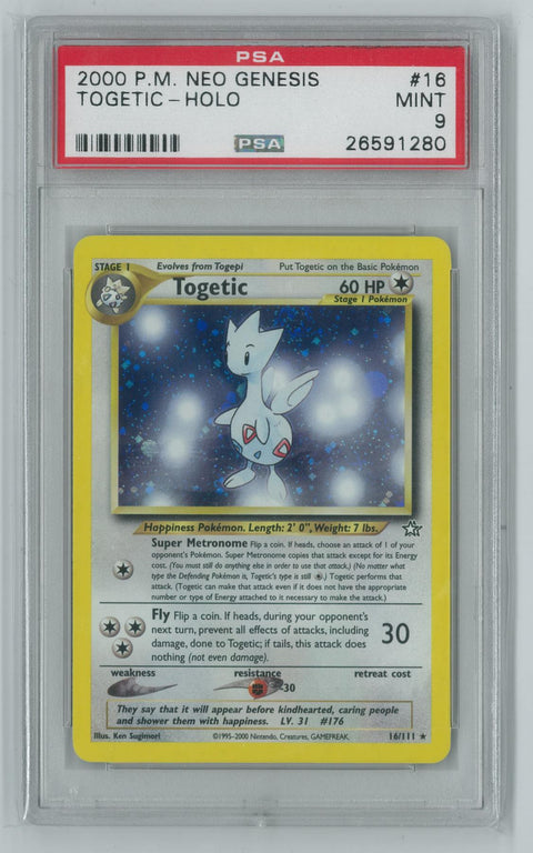 2000 Pokemon Neo Genesis #16 Togetic Holo PSA 9