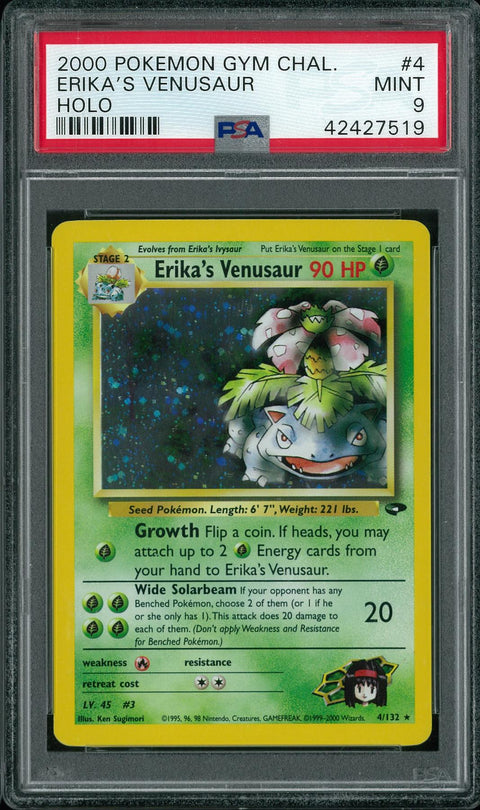 2000 Pokemon Gym Challenge #4 Erika's Venusaur Holo PSA 9