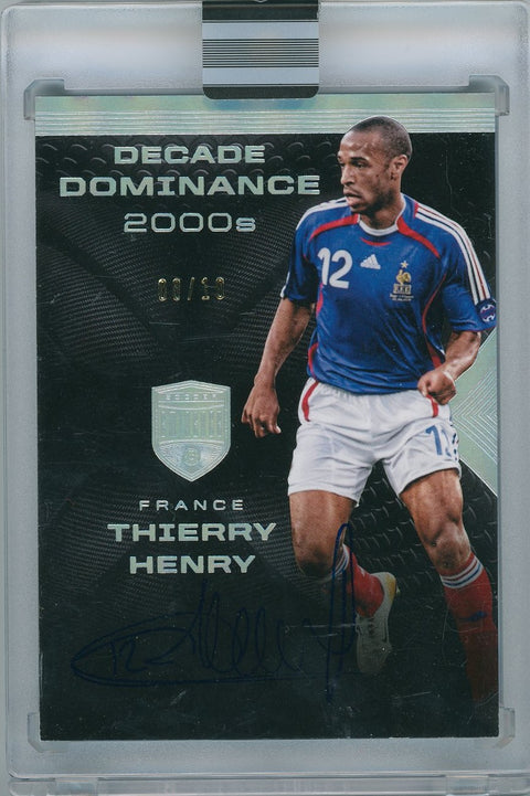 2018/19 Panini Eminence # DD-TH Thierry Henry 08/10 Decade Dominance Auto on card