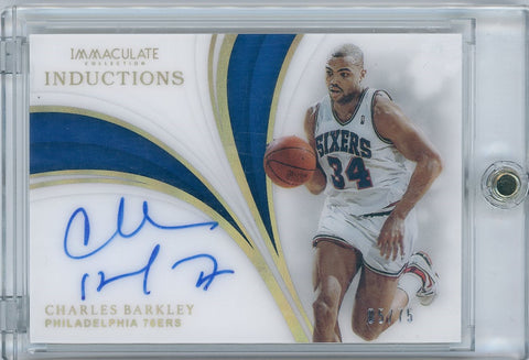 2018/19 Panini Immaculate Collection #II-CBK Charles Barkley 05/75 Auto on Card