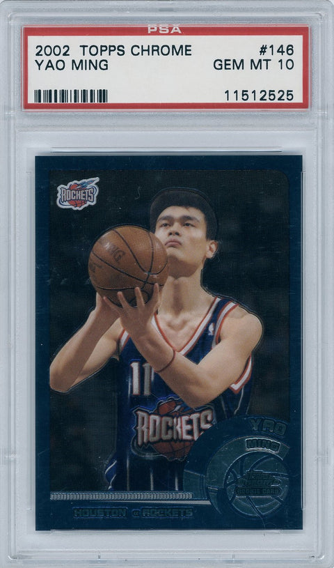 2002 Topps Basketball Chrome #146 Yao Ming PSA 10