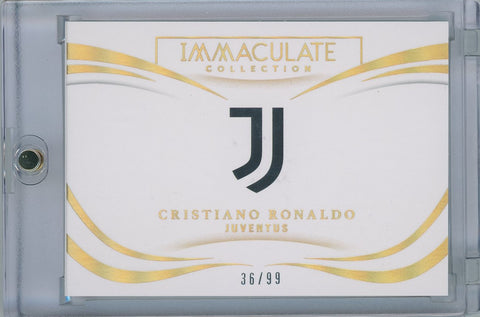 2020/21 Panini Soccer Immaculate # PB-CR7 Cristiano Ronaldo 36/99 Booklet Auto / Patch