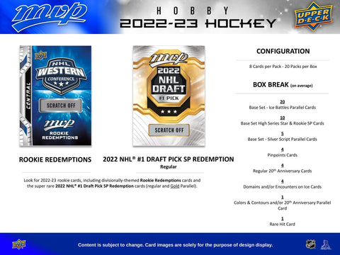 2022/23 Upper Deck MVP Hockey Hobby