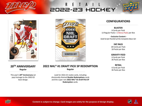 2022/23 Upper Deck MVP Hockey Blaster