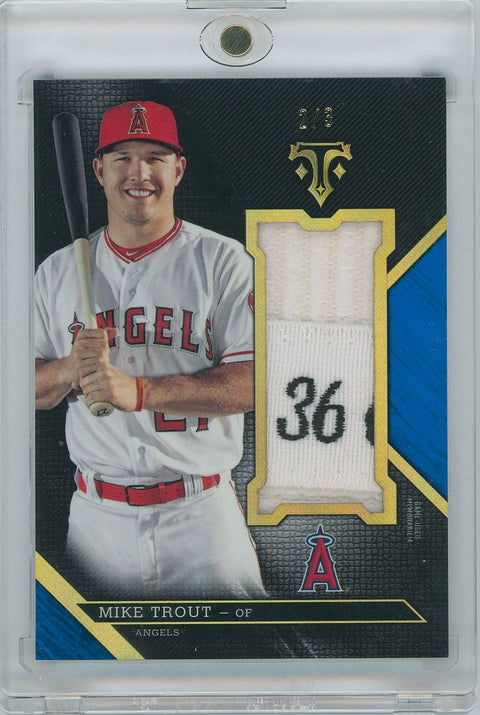 2016 Topps Baseball # UJR-MTR Mike Trout 2/3 Patch