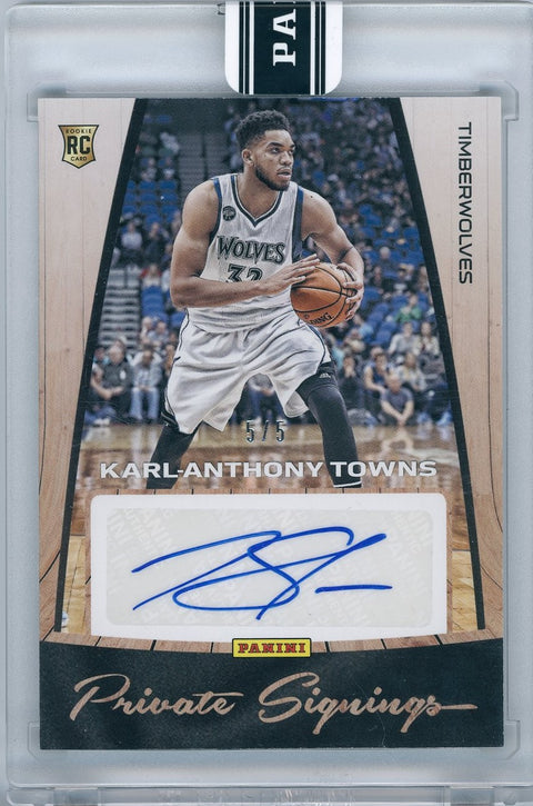 2016 Panini Private Signings #RC1 Karl-Anthony 5/5 Auto Card