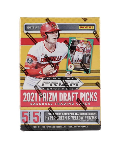 2021 Panini Prizm Draft Picks Baseball 5-Pack Blaster (Green Prizms!)