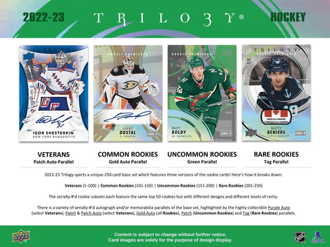 2022/23 Upper Deck Trilogy Hockey Hobby