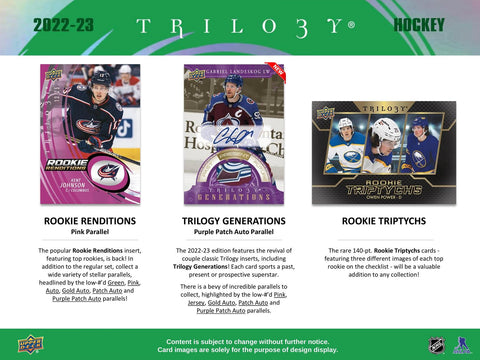 2022/23 Upper Deck Trilogy Hockey Hobby