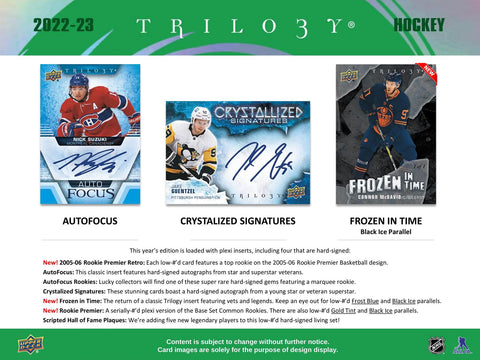 2022/23 Upper Deck Trilogy Hockey Hobby