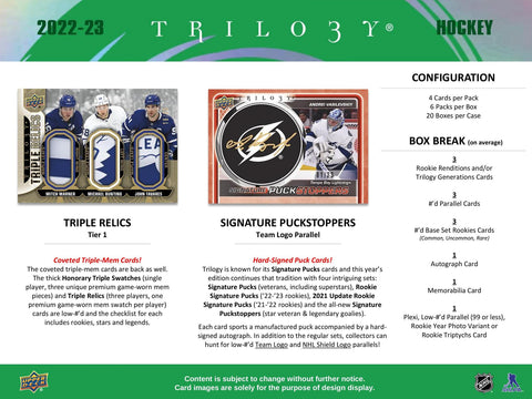 2022/23 Upper Deck Trilogy Hockey Hobby