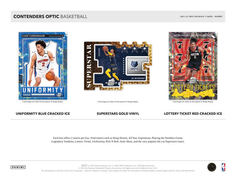 2021/22 Panini Contenders Optic Basketball Hobby