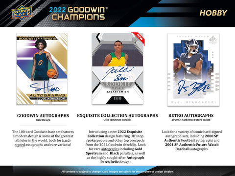 2022 Upper Deck Goodwin Champions Hobby