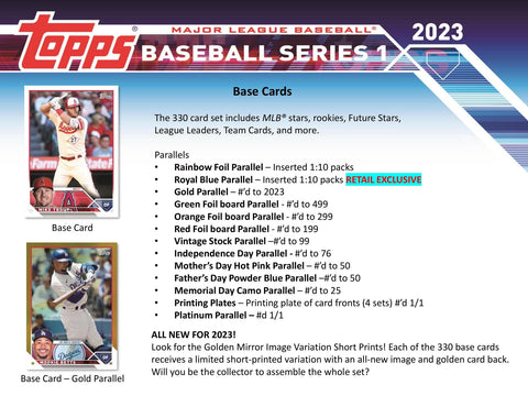 2023 Topps Series 1 Baseball Hanger