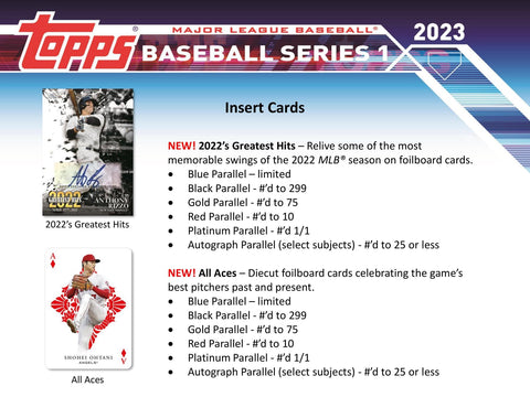 2023 Topps Series 1 Baseball Hanger