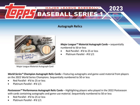 2023 Topps Series 1 Baseball Hanger