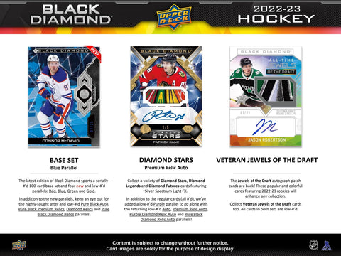 2022/23 Upper Deck Black Diamond Hockey Hobby