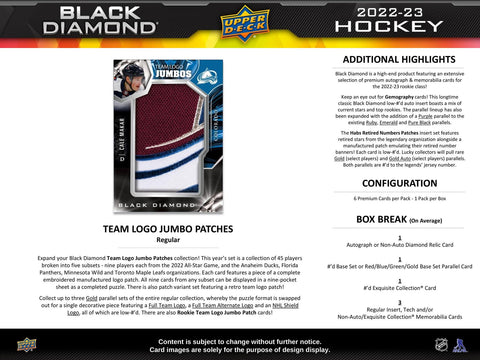 2022/23 Upper Deck Black Diamond Hockey Hobby