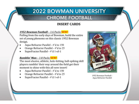 2022 Bowman Chrome University Football 7-Pack Blaster