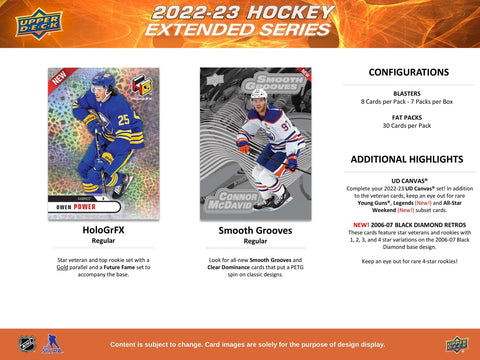 2022/23 Upper Deck Extended Series Hockey 7-Pack Blaster