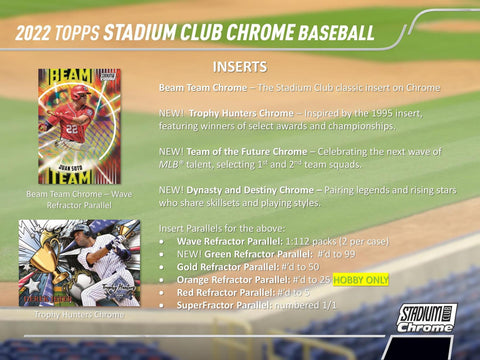 2022 Topps Stadium Club Chrome Baseball Hobby
