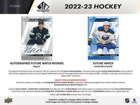 2022/23 Upper Deck SP Authentic Hockey Hobby