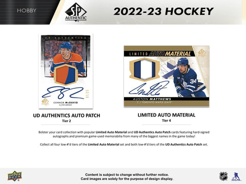 2022/23 Upper Deck SP Authentic Hockey Hobby